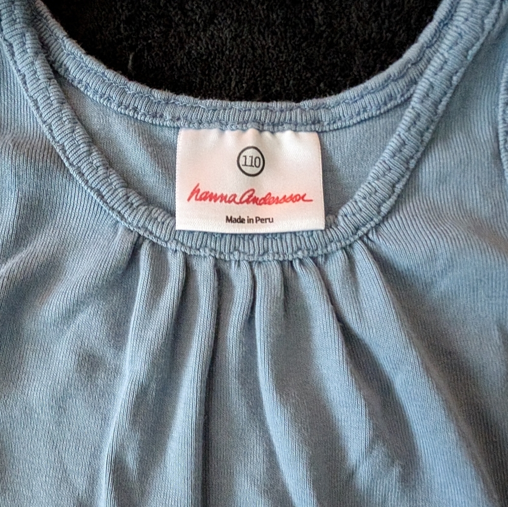 Hanna Andersson Braid detail Tank Top Sleeveless Layering Tee 100% Pima Cotton - Picture 2 of 9